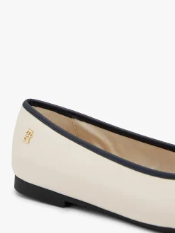 Tommy Hilfiger naisten balleriinat, TOE CAP LEATHER BALLERINA Beige Kuosi