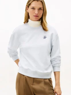 Tommy Hilfiger naisten collegepaidat TH Script Terry, vaaleansininen