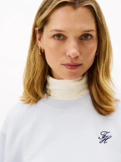 Tommy Hilfiger naisten collegepaidat TH Script Terry, vaaleansininen