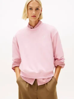 Tommy Hilfiger naisten collegepaidat TH Script Terry, vaaleanpunainen