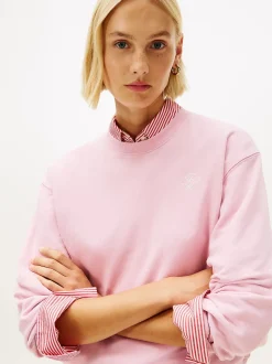 Tommy Hilfiger naisten collegepaidat TH Script Terry, vaaleanpunainen