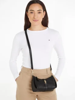 Tommy Hilfiger Naisten Crossover-laukku, TH FEMININE CROSSOVER Musta