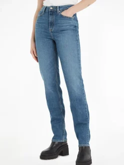 Tommy Hilfiger Naisten Farkut, CLASSIC STRAIGHT RW MEL Indigo