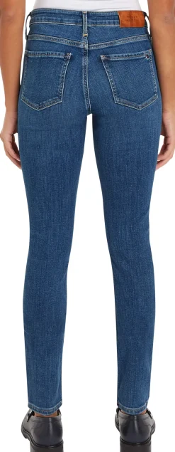 Tommy Hilfiger naisten farkut, COMO SKINNY RW MID BLUE Indigo