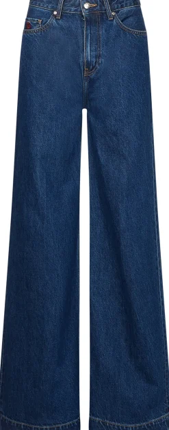 Tommy Hilfiger Naisten Farkut Wide Leg HW Denim Pant Indigo