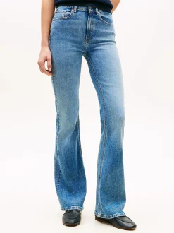 Tommy Hilfiger naisten farkut DNM Finn Flare RW, sininen