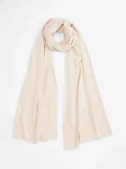 Tommy Hilfiger Naisten Huivi, ELEVATED CHIC JACQUARD SCARF Luonnonvalkoinen