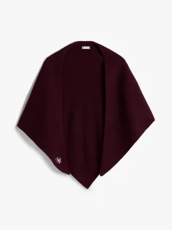 Tommy Hilfiger naisten huivi TOMMY SCRIPT CASH TRIANGLE SCARF, viininpunainen