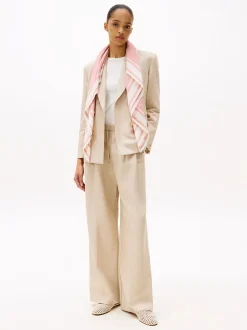 Tommy Hilfiger naisten huivi, K-ELEVATED CHIC TEXTURE SQUARE Vaaleanpunainen Kuosi