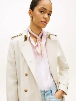 Tommy Hilfiger naisten huivi TH Elevated Chic Silk Square, vaaleanpunainen