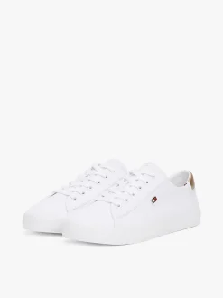 Tommy Hilfiger naisten kengät, VULK CANVAS LACE UP SNEAKER Valkoinen