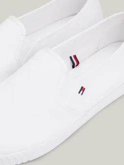 Tommy Hilfiger naisten kengät, CANVAS SLIP-ON SNEAKER Valkoinen
