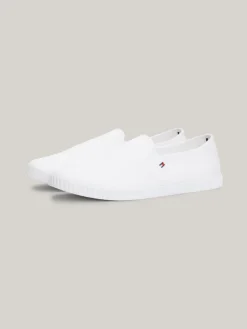 Tommy Hilfiger naisten kengät, CANVAS SLIP-ON SNEAKER Valkoinen