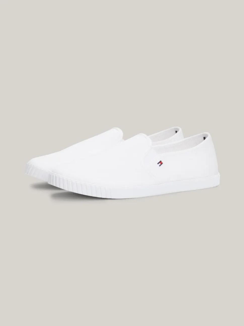 Tommy Hilfiger naisten kengät, CANVAS SLIP-ON SNEAKER Valkoinen