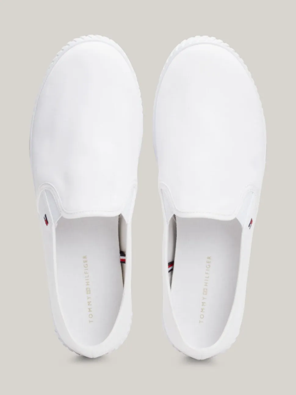 Tommy Hilfiger naisten kengät, CANVAS SLIP-ON SNEAKER Valkoinen