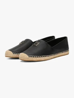 Tommy Hilfiger naisten kengät, TH LOGO LEATHER ESPADRILLE Musta