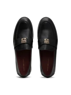 Tommy Hilfiger naisten kengät, TH LEATHER CLASSIC LOAFER Musta