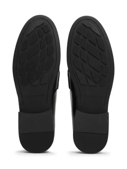 Tommy Hilfiger naisten kengät, TH LEATHER CLASSIC LOAFER Musta