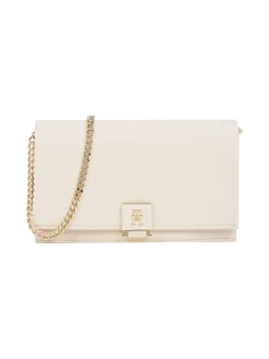 Tommy Hilfiger naisten käsilaukku, TH HER FLAP W/CHAIN Luonnonvalkoinen