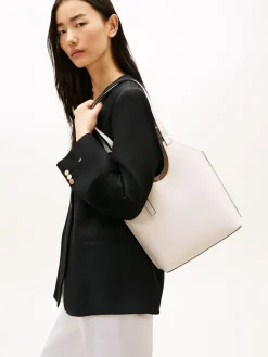 Tommy Hilfiger naisten laukku TH Modern Mini Tote, luonnonvalkoinen