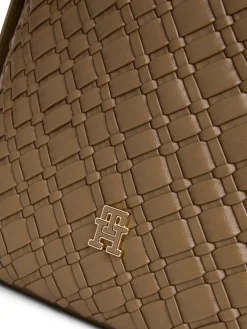 Tommy Hilfiger naisten laukku TH BRAIDED SHOULDER BAG, kitti