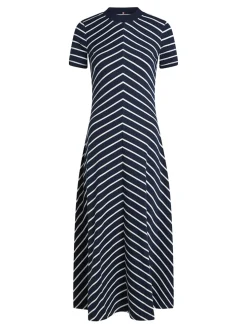 Tommy Hilfiger naisten mekko, MODERN F&F MIDI DRESS Raidallinen Sininen