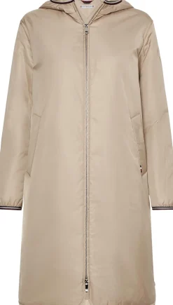 Tommy Hilfiger, Naisten Parkatakki, AD CLEAN PADDED HOODED PARKA Vaalea Beige