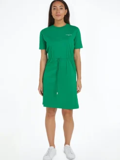 Tommy Hilfiger Naisten Paitamekko, 1985 REG MINI CORP TEE DRESS Vihreä