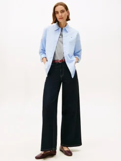 Tommy Hilfiger naisten paitapusero, OXFORD RELAXED FIT SHIRT Vaaleansininen