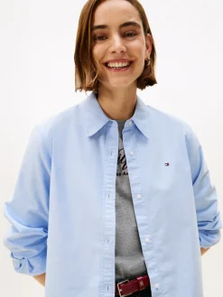 Tommy Hilfiger naisten paitapusero, OXFORD RELAXED FIT SHIRT Vaaleansininen
