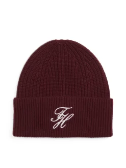 Tommy Hilfiger naisten pipo Tommy Script Cashmere Beanie, viininpunainen