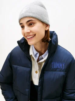 Tommy Hilfiger naisten pipo Tommy Script Cashmere Beanie, vaaleanharmaa