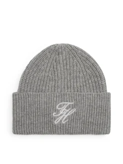 Tommy Hilfiger naisten pipo Tommy Script Cashmere Beanie, vaaleanharmaa