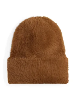 Tommy Hilfiger naisten pipo W HERITAGE FLUFFY BEANIE, Kameli