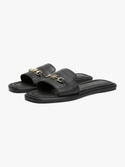 Tommy Hilfiger naisten sandaalit, LEATHER HORSEBIT MULE Musta