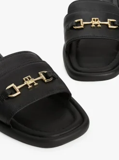 Tommy Hilfiger naisten sandaalit, LEATHER HORSEBIT MULE Musta