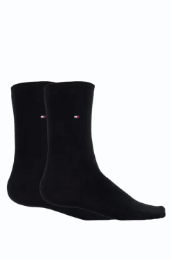 Tommy Hilfiger Naisten Sukat, SOCK CASUAL 2PK SHINY Musta