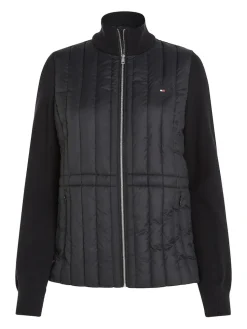 Tommy Hilfiger naisten takki, LW PADDED KNIT MIX JACKET Musta