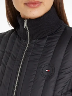 Tommy Hilfiger naisten takki, LW PADDED KNIT MIX JACKET Musta