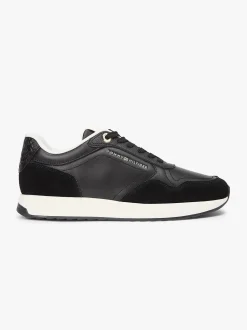 Tommy Hilfiger naisten tennarit Monogran Mix Material Runner, musta
