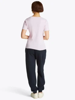 Tommy Hilfiger naisten t-paita, SLIM CODY V-NK SS, C1O Vaaleanpunainen