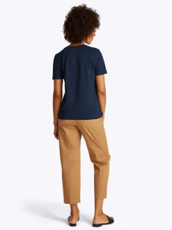 Tommy Hilfiger naisten t-paita, K-REG SCRIPT C-NK TEE SS Tummansininen