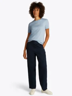 Tommy Hilfiger naisten t-paita, K-REG SCRIPT C-NK TEE SS Vaaleansininen