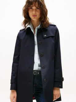 Tommy Hilfiger naisten trenssitakki, HERITAGE SINGLE BREASTED TRENCH Tummansininen