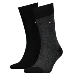 TOMMY HILFIGER SOCKS Miesten Sukat, K MEN 2-PACK SOCK BIRDEYE Musta