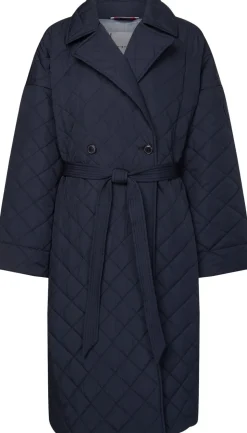 Tommy Hilfiger tikkitakki, AD-RELAXED SORONA QUILTED TRENCH Tummansininen