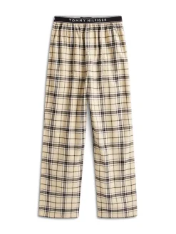 Tommy Hilfiget Relaxed Flannel PJ Set, Boxed beige