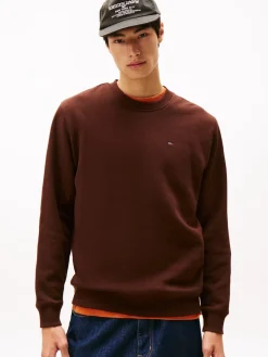 Tommy Jeans Miesten Collegepaita, REG S FLAG CREW Kaakaonruskea