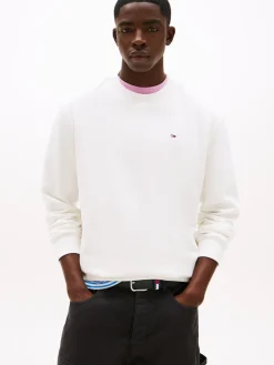 Tommy Jeans miesten collegepusero, TJM REG SFLAG CREWNECK Valkoinen