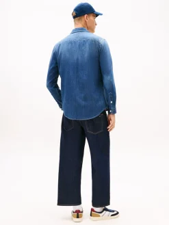 Tommy Jeans miesten farkkupaita TJM Denim Regular Fir Shirt EXT, sininen